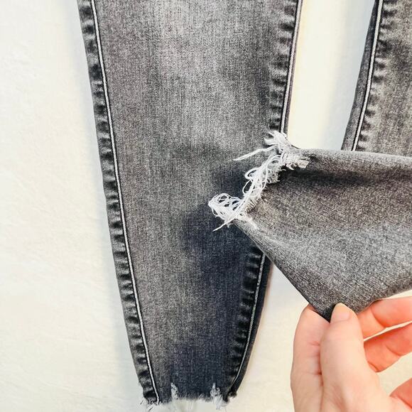 Torrid Bombshell Skinny High-Rise Stretch Denim Dark Grey Wash Distressed SZ 14 - Picture 7 of 15